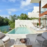 The private pool of a three-bedroom villa.