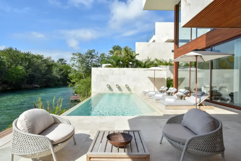 The private pool of a three-bedroom villa.